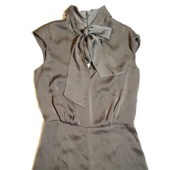 NEW BCBGMaxAzria Acedia Satin Tie Neck Jumpsuit - Picture 4 of 8